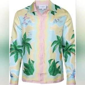 Casablanca Long-Sleeve Silk Shirt 'Arts Club/Multicolor' XL